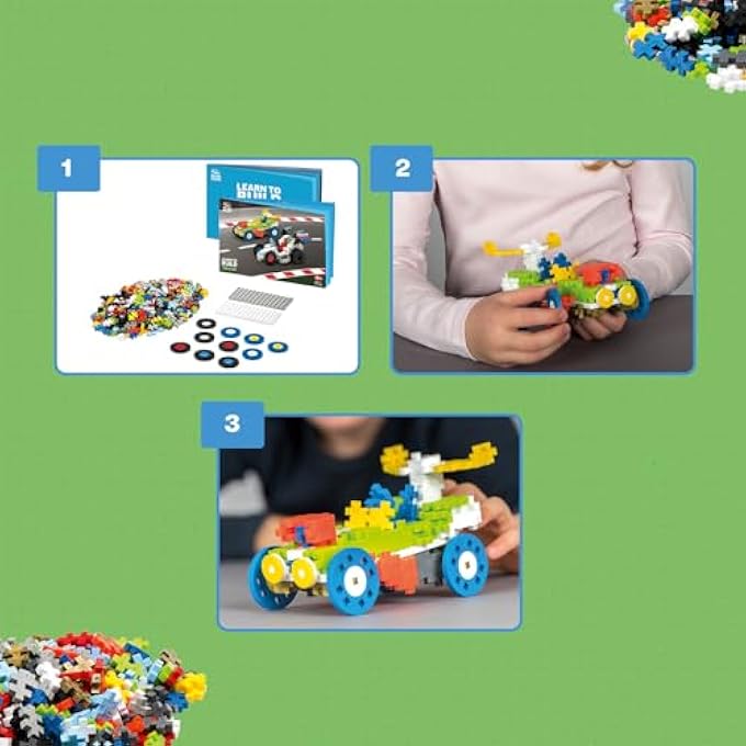 PLUS PLUS BUILDING BLOCKS - BUILD TO LEARN VEHICLES | 3D PUZZLE CHILDREN | CONSTRUCTION TOY FROM 5 | PUZZLE FROM 5 OR MORE | EDUCATIONAL GAMES FROM 5 YEARS | 500 PIECES - Image 3